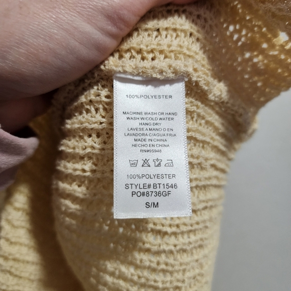 COZY CO‎ knit sweater tank in cream size S/M - Picture 5 of 7